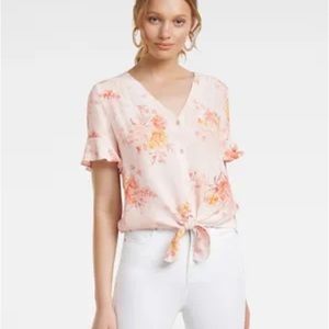 Ever new tie in front sleeve top